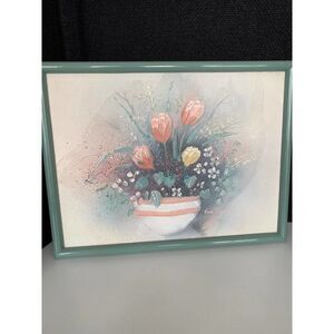 Eve turner framed flower painting